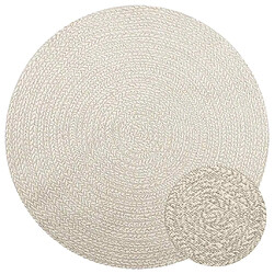 vidaXL Tapis ZIZUR crème Ø 160cm aspect de jute intérieur et extérieur