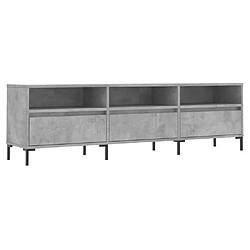 vidaXL Meuble TV gris béton 150x30x44,5 cm bois d'ingénierie