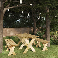 vidaXL Table de jardin 160x73x70 cm Bois de pin imprégné