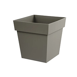 Pot de fleur carré Toscane 39 x H.39 cm - Taupe - Eda