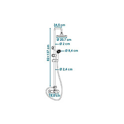 Avis ROUSSEAU Colonne de douche avec robinet mitigeur mécanique Shenti chrome