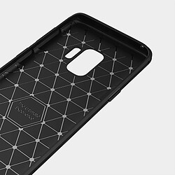 Wewoo Coque noir pour Samsung Galaxy S9 Texture de fibre de carbone brossé Soft TPU Anti-skip housse de protection arrière, petite quantité recommandée avant Galaxy S9 lancement pas cher