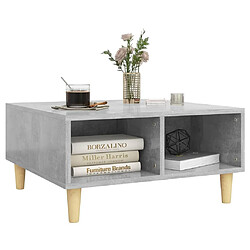 Avis Maison Chic Table basse,Table Console Table d'appoint, Table pour salon Gris béton 60x60x30 cm Aggloméré -MN17469