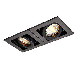 Saxby Downlight Titlable Encastré Twin 2 Lumière Noir Mat Dimmable