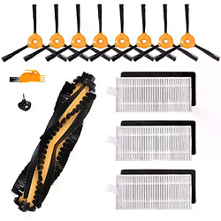 17Pcs Brosse Latérale Roulette Filtre pour ECOVACS DEEBOT 600 601 605 710 N79 N79S Aspirateur Accessoires De Rechange