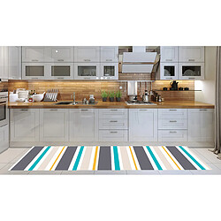 Alter Tapis de cuisine, 100% Made in Italy, Tapis antitache avec impression numérique, Tapis antidérapant et lavable, Modèle Eboli, 280x52 cm