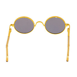 Avis paire retro lunettes hippie lunettes rondes pour 1/6 blythe poupées jaune