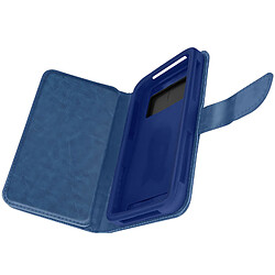 Avizar Etui Smartphone 5,0 à 5,3'' Portefeuille Mutirangements Caméra Slide bleu