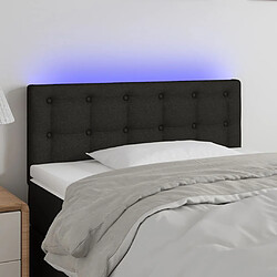 vidaXL Tête de lit à LED Noir 90x5x78/88 cm Tissu