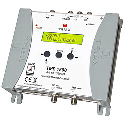 Triax TMB 1500 Amplificateur programmable central 4 entrées FM/DAB-VHF/2xUHF LTE 700-5G/800-4G 60dB 15 filtres