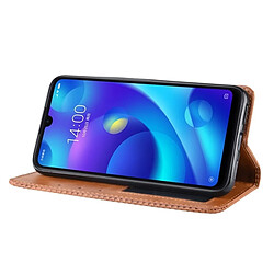 Acheter Wewoo Housse Coque Étui en cuir à boucle magnétique avec texture rétro et pour Xiaomi Redmi Note 7, support emplacements pour cartes porte-monnaie (Marron)