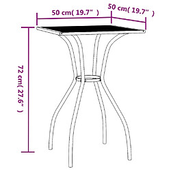 vidaXL Table de jardin anthracite 50x50x72 cm treillis d'acier pas cher