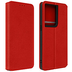 Avizar Housse pour Oppo Reno 8 Pro 5G Clapet Porte-carte Support Vidéo rouge