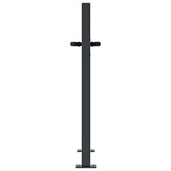 Acheter vidaXL Portail de jardin anthracite 105x80 cm acier design de bambou