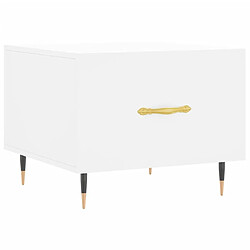 Maison Chic Lot de 2 Tables basses,Table Console pour salon blanc 50x50x40 cm bois d'ingénierie -MN41099 pas cher