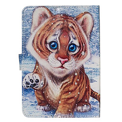 Etui en PU impression de motifs universelle tigre pour votre Tablet PC 7 pouces