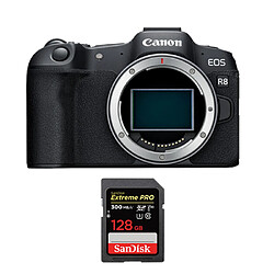 Canon EOS R8 Corps + SanDisk 128 Go Extreme Pro SDXC UHS-II U3 300 Mo/s