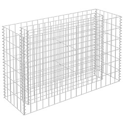 vidaXL Lit surélevé à gabion Acier galvanisé 90x30x60 cm