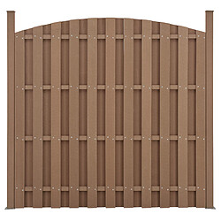 Neuholz Clôture en Plein Cintre WPC Marron 185 x 193 cm [neu.holz]