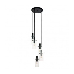 EGLO Suspension MONTEFINO 5 ampoules noir