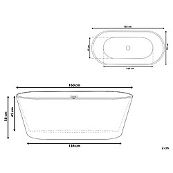 Avis Beliani Baignoire îlot blanche 160 x 80 cm HAVANA