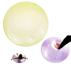 Avis 2x Ballon à Bulles Gonflable Ballon à Bulles Fête Extérieure Jaune + Violet L