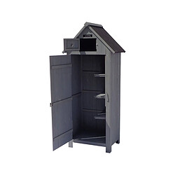 Avis Habitat Et Jardin Armoire de jardin Cabanon - 77 x 54.5 x 179 cm - Anthracite