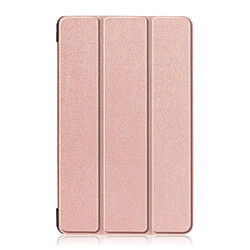 Etui en PU triple pli avec support rose pour votre Huawei MediaPad M5 Lite 8