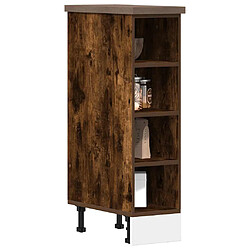 vidaXL Armoire de plancher chêne fumé 20x44,5x81,5cm bois d'ingénierie