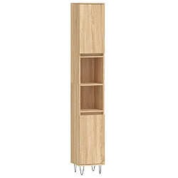 vidaXL Armoire salle de bain chêne sonoma 30x30x190 cm