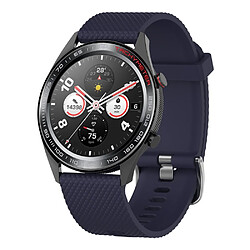 Bracelet en silicone diamant bleu foncé pour votre Huawei Watch GT/Samsung Galaxy Watch 46mm