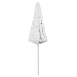 vidaXL Parasol de plage Hawaii blanc 300 cm