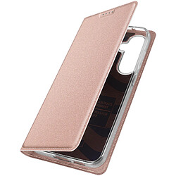 Étui pour Samsung Galaxy S23 FE Clapet Porte-carte Support Vidéo Dux Ducis Rose