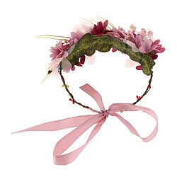 Avis Fleur de mariage front guirlande hairband main fleurs accessoires rouge