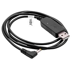 vhbw Câble de chargement USB compatible avec Baofeng A52-UU, BF-490, BF-530i, BF-758S, BF-E500, BF-F8-Plus Radio, batterie 93cm, avec témoin lumineux