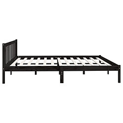 Acheter vidaXL Cadre de lit sans matelas noir bois massif 200x200 cm