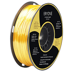 None Filament PLA soie ERYONE pour imprimante 3D 1 kg (2,2 lbs)/bobine - Or