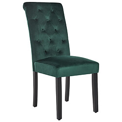 Acheter Beliani Lot de 2 chaises VELVA Velours Vert foncé