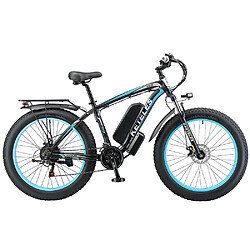 Acheter Vélo électrique keteles K800, 1000 W, 26 ", 2x 18 Ah, 21 vitesses, 45 km / h -Bleu