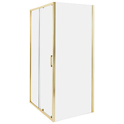 Beliani Cabine de douche YORO 80 x 100 x 185 cm Doré