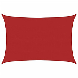 vidaXL Voile d'ombrage 160 g/m² Rouge 5x7 m PEHD