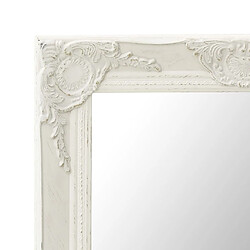 Acheter Maison Chic Miroir mural style baroque | Miroir Décoration pour Maison Salle de Bain 60x60 cm Blanc -GKD78167