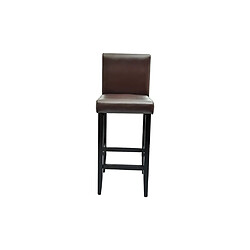 Avis vidaXL Tabourets de bar lot de 2 marron foncé similicuir