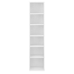 Helloshop26 Étagère tour CD / DVD rangement stockage 90 cm MDF mélaminé blanc 03_0001677