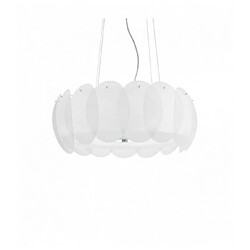 Ideal Lux Suspension Blanche OVALINO 8 ampoules