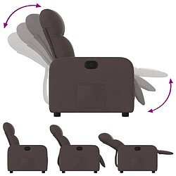 Acheter Maison Chic Fauteuil Relax pour salon, Fauteuil inclinable Marron foncé Tissu -GKD90199