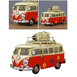 Acheter Handcraft Camper Van Modèle Avec Tirelire Vintage Bus Home Decoration Rouge