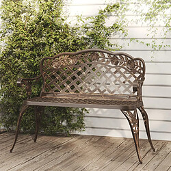 vidaXL Banc de jardin 108 cm Aluminium coulé Bronze