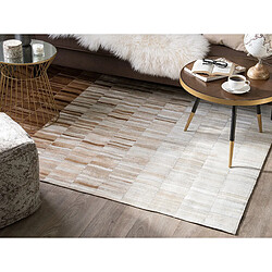 Avis Beliani Tapis en cuir beige 160 x 230 cm YAGDA