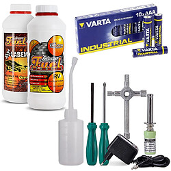 Pack Starter Pack de Démarrage Voiture Thermique Standard Carburant + Starter Kit + Piles